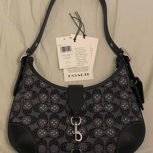 Coach Hampton Hobo Crystal Black